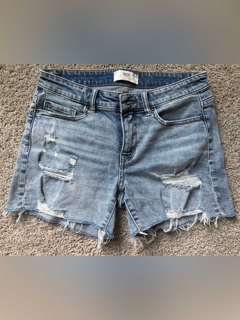 BKE Light Blue Denim Jeans with Contrast Stitching